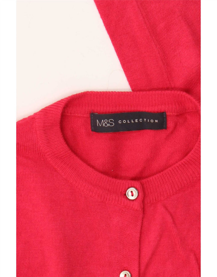 Maglione cardigan da donna Marks & Spencer UK 10 piccolo rosa