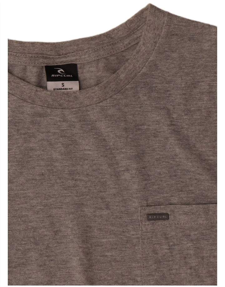 T-shirt da uomo Rip Curl Top piccolo in cotone chiazzato grigio