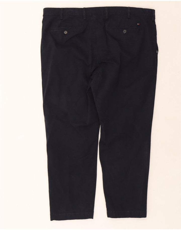 TOMMY HILFIGER Mens Regular Fit Cropped Trousers W38 L26 Navy Blue Vintage Tommy Hilfiger and Second-Hand Tommy Hilfiger from Messina Hembry 
