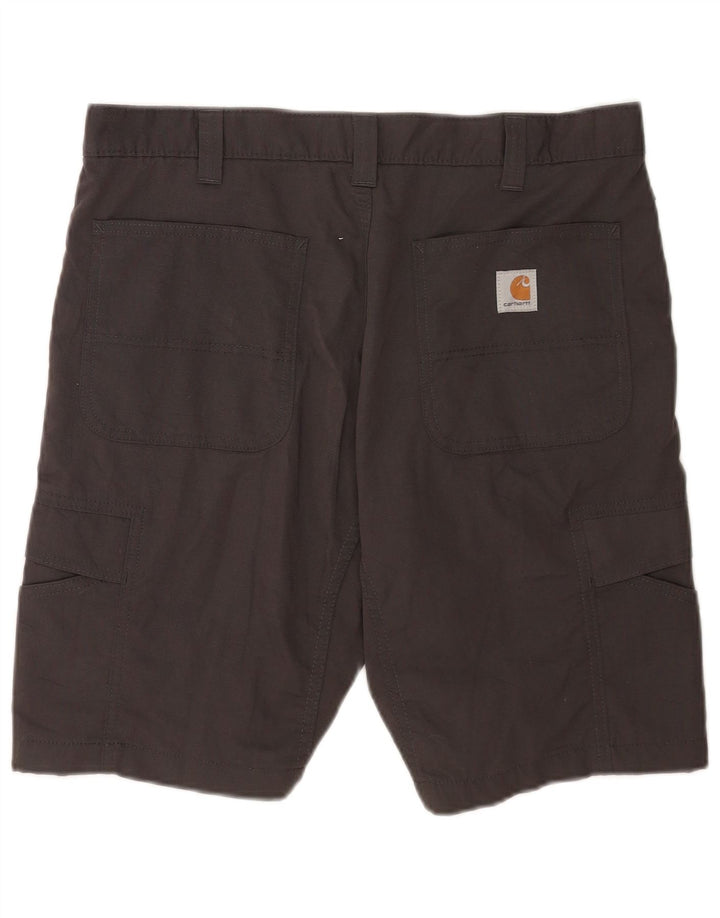Pantaloncini cargo da uomo dalla vestibilità rilassata Carhartt W36 grandi in cotone grigio