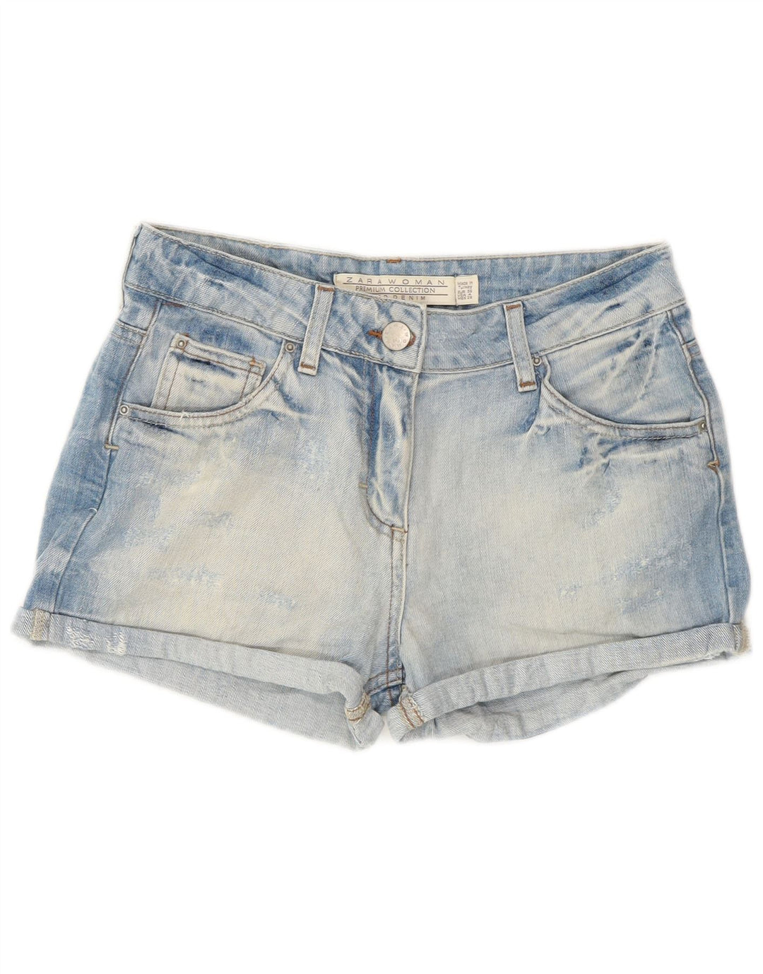 Pantaloncini di jeans da donna Zara EU 36 XS W26 Blu