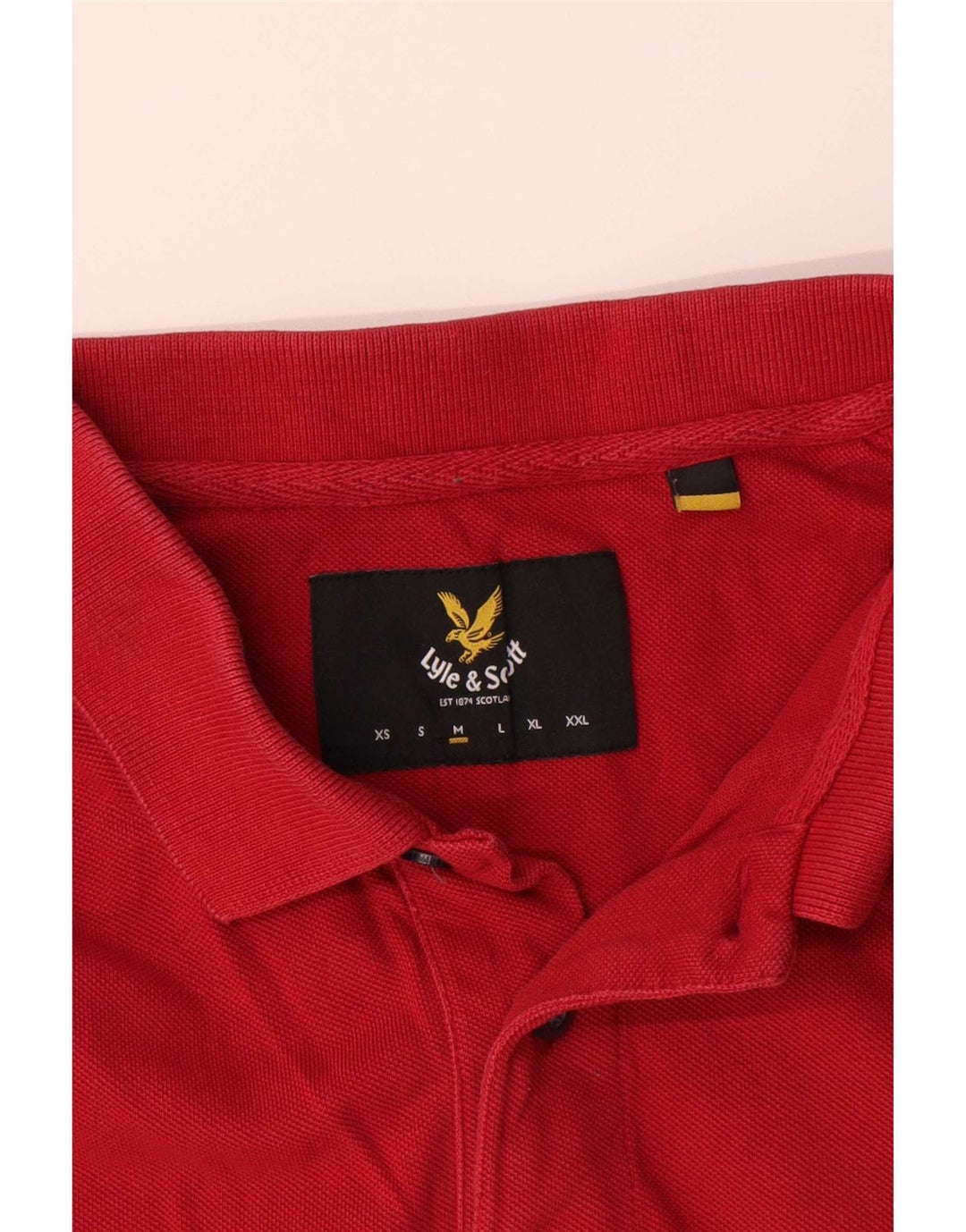 Polo da uomo Lyle & Scott in cotone rosso medio