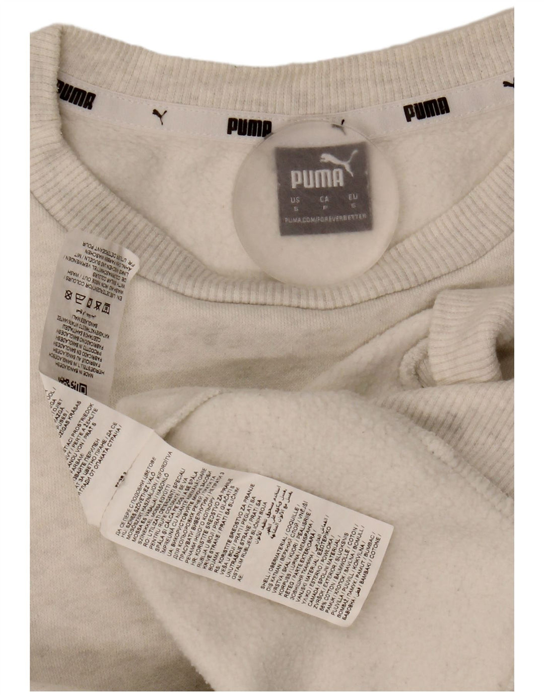 Felpa oversize con grafica da donna Puma UK 10 Small Cotone grigio