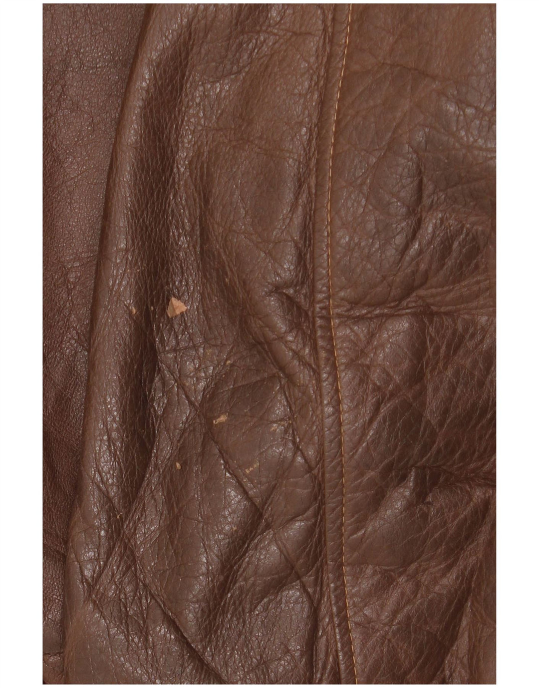Giacca in pelle vintage da uomo UK 44 2XL Pelle marrone