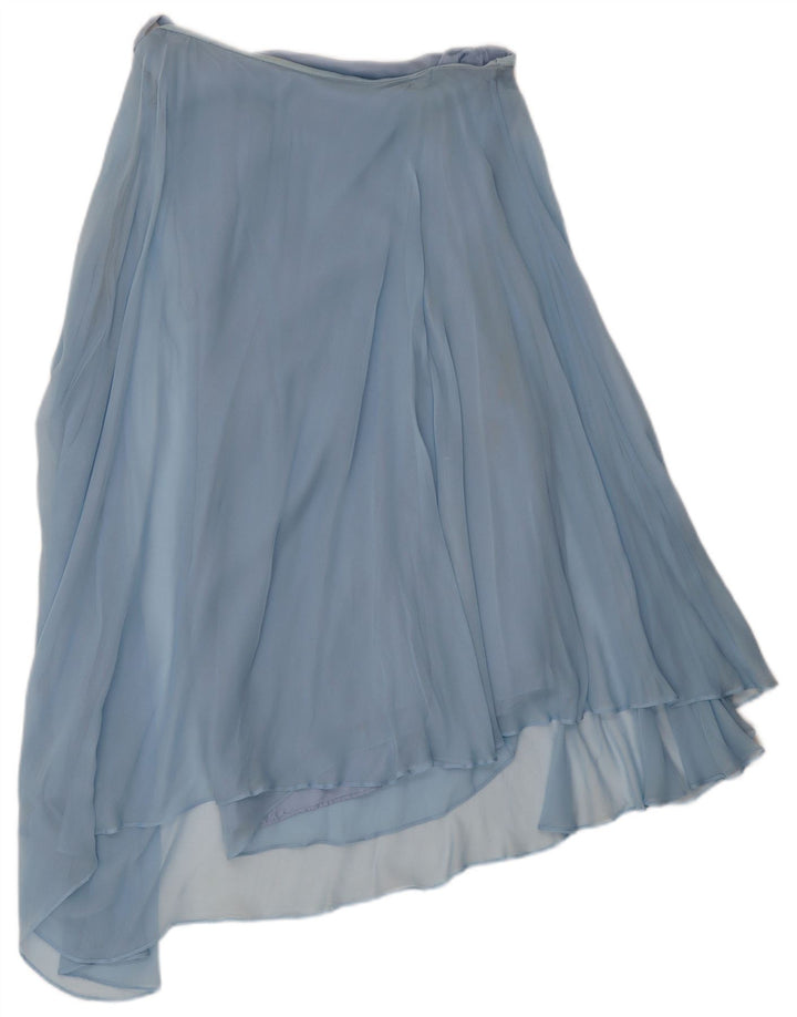 Gonna asimmetrica vintage da donna W30 blu medio