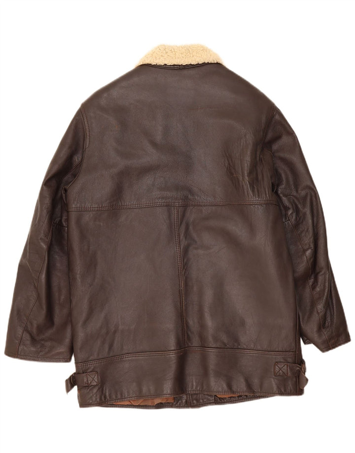 Giacca in pelle da uomo Ivy Oxford UK 36 piccola marrone