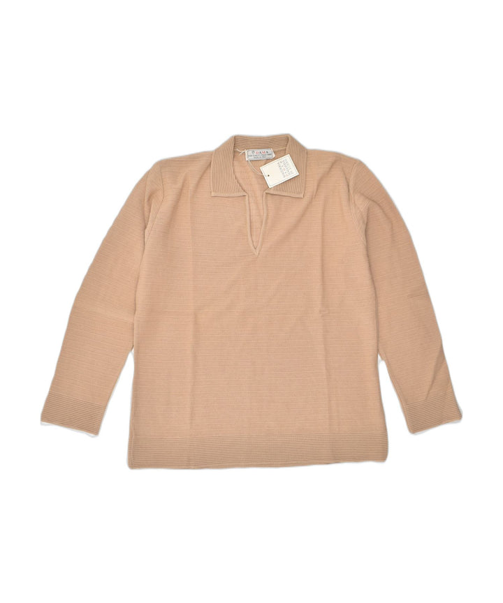 VINTAGE Womens Polo Neck Jumper Sweater IT 52 XL Brown Classic | Vintage | Thrift | Second-Hand | Used Clothing | Messina Hembry 