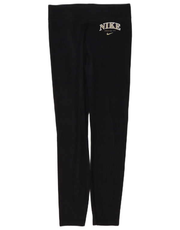 Leggings grafici da donna NIKE UK 14 cotone nero medio