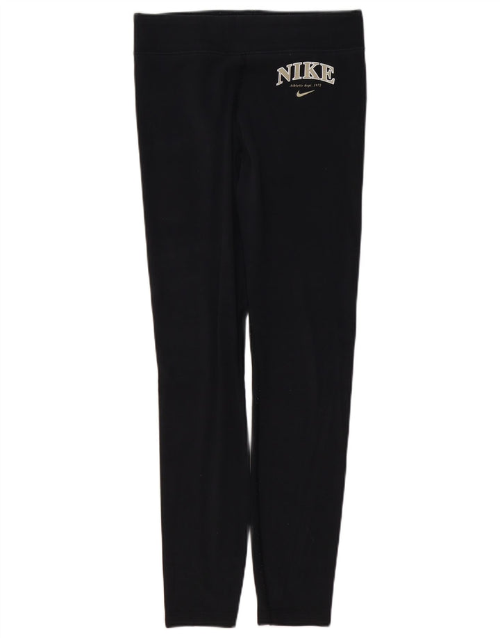 Leggings grafici da donna NIKE UK 14 cotone nero medio