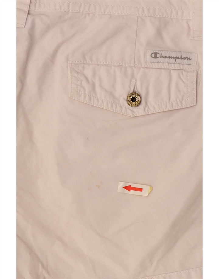 Pantaloncini casual da donna CHAMPION medi W30 in cotone bianco sporco