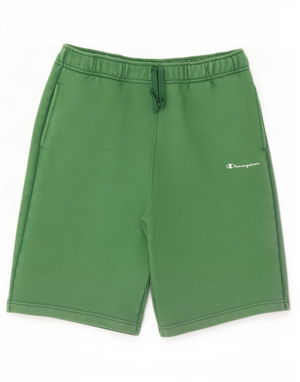 Champion Mens Sport Shorts Large Green Cotton