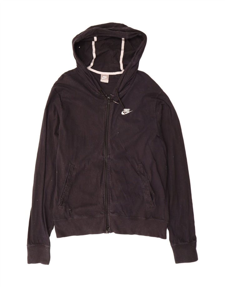 NIKE Mens Zip Hoodie Sweater Medium Black Cotton Vintage Nike and Second-Hand Nike from Messina Hembry 