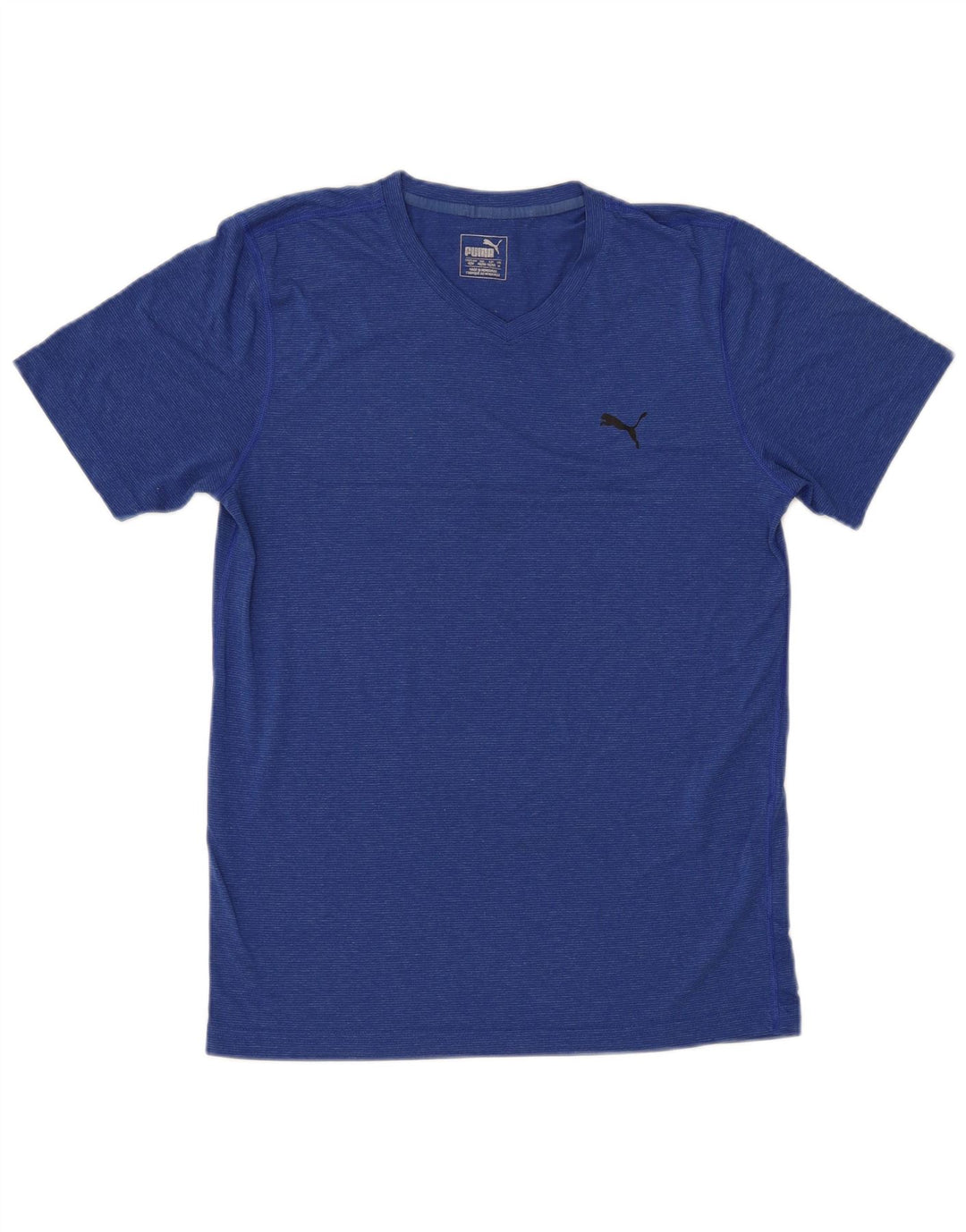 T-shirt da uomo PUMA Top blu medio gessato in poliestere