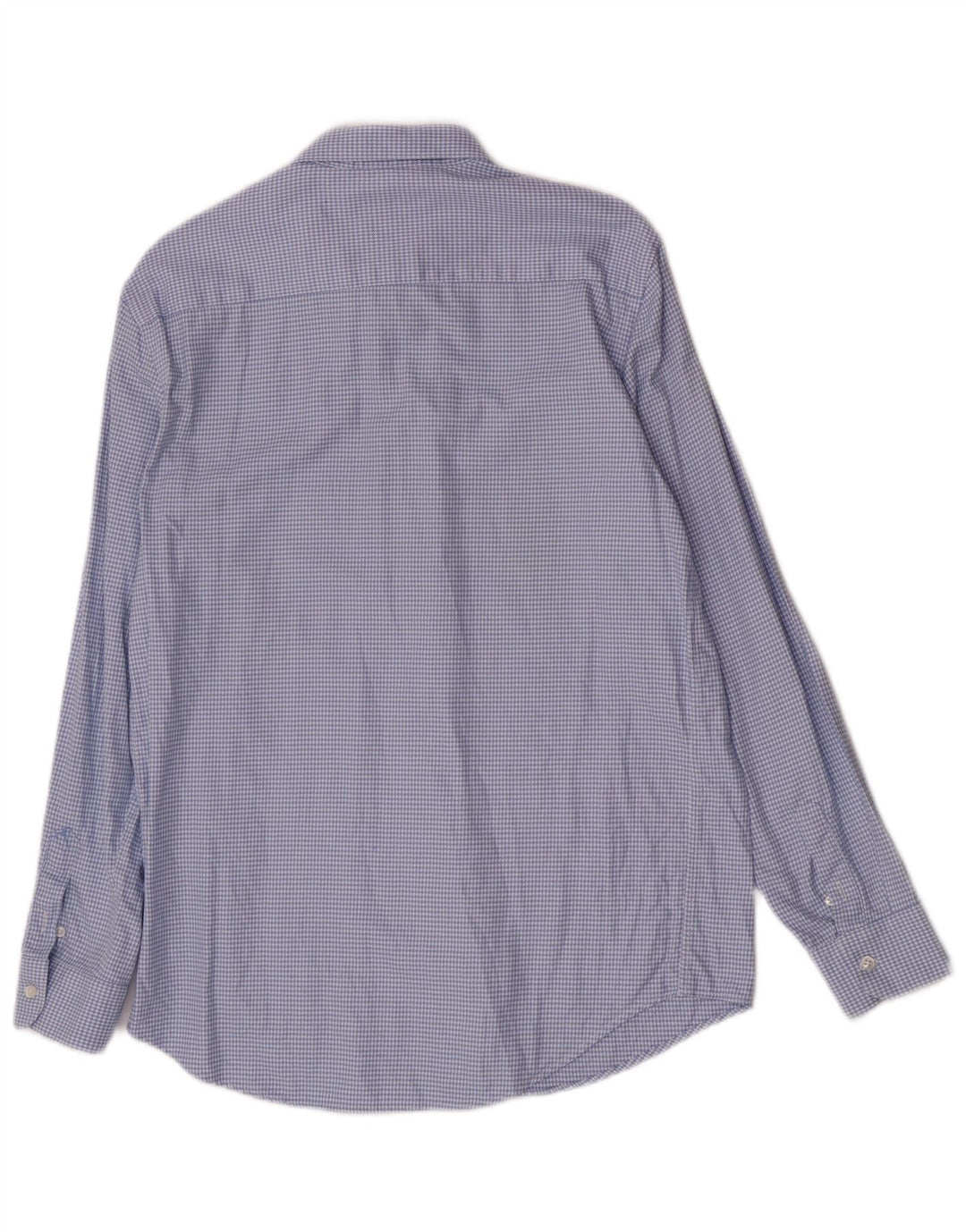 Camicia Zara da uomo in flanella vestibilità regolare, cotone pied de poule blu grande