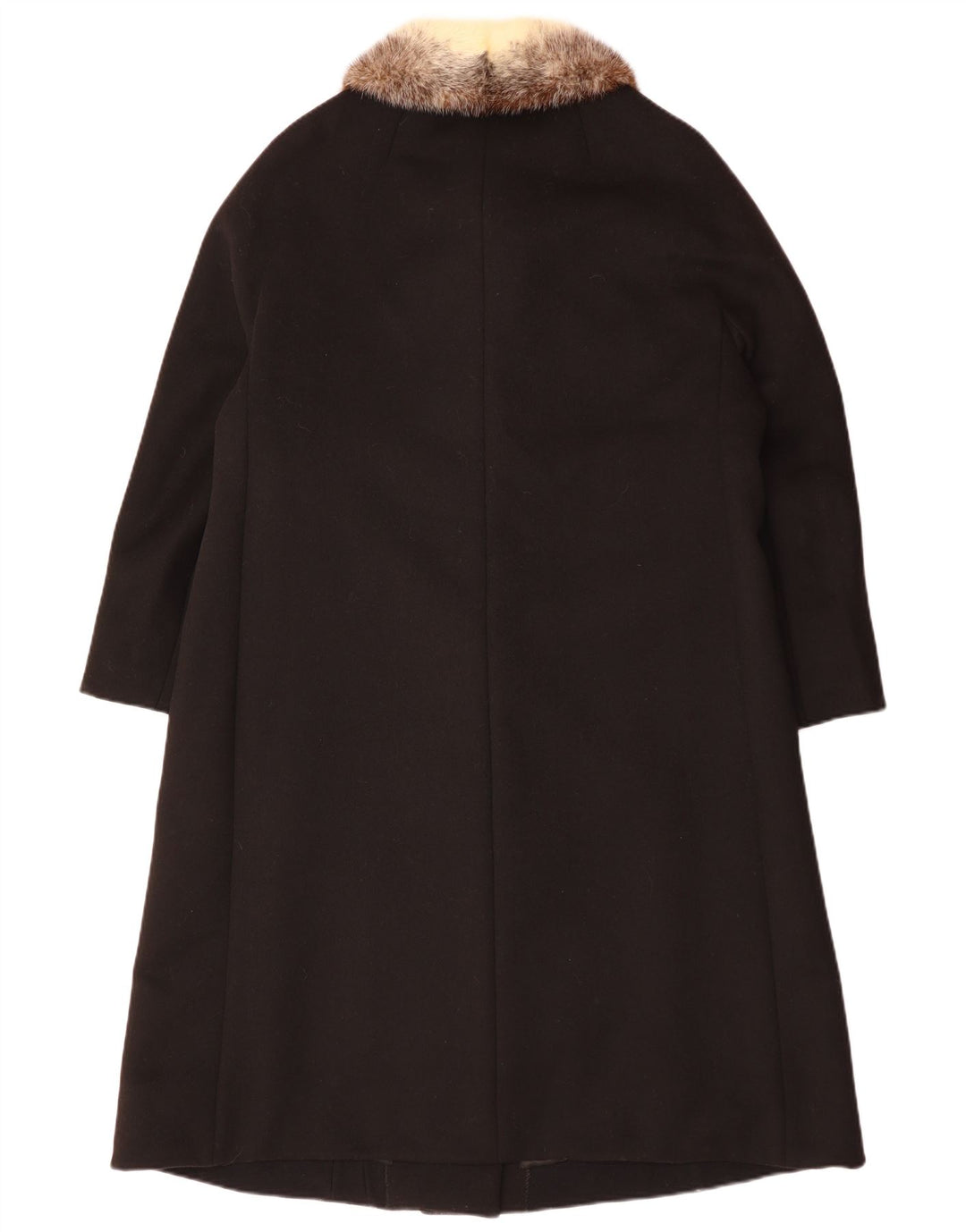 Soprabito da donna VINTAGE UK 14 grande lana nera