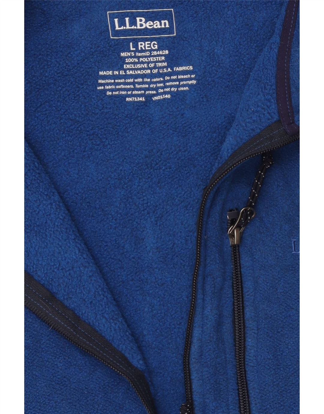 Gilet in pile da uomo L.L.Bean UK 40 Large Blu Poliestere