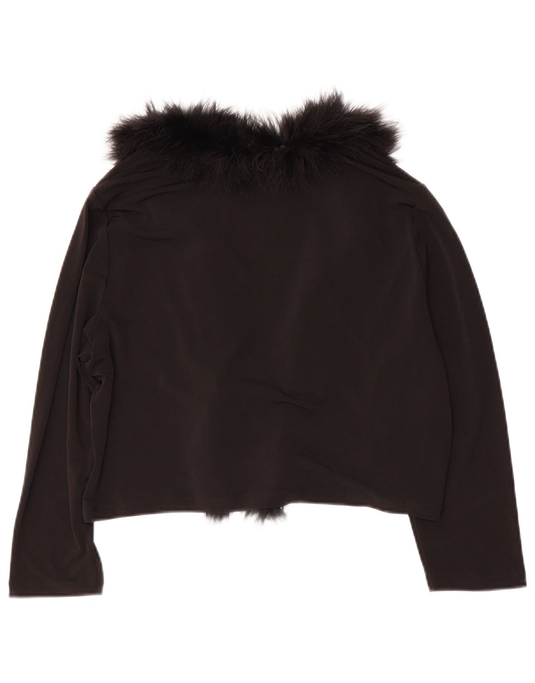 CALVIN KLEIN Bolero da donna con maniche a 3/4 UK 14 Large Nero Poliestere