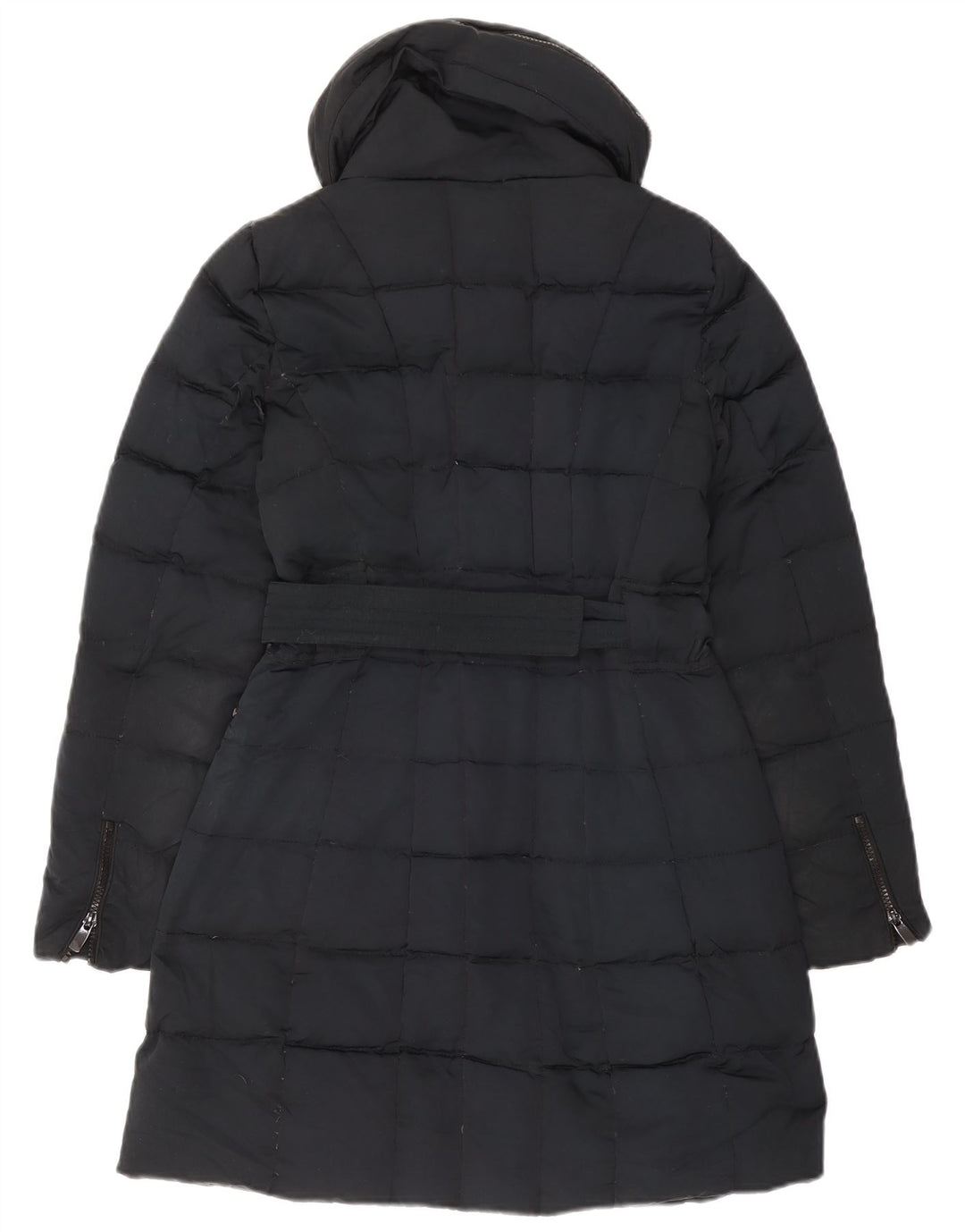 Cappotto imbottito con cappuccio da donna Zara UK 10 piccolo blu navy