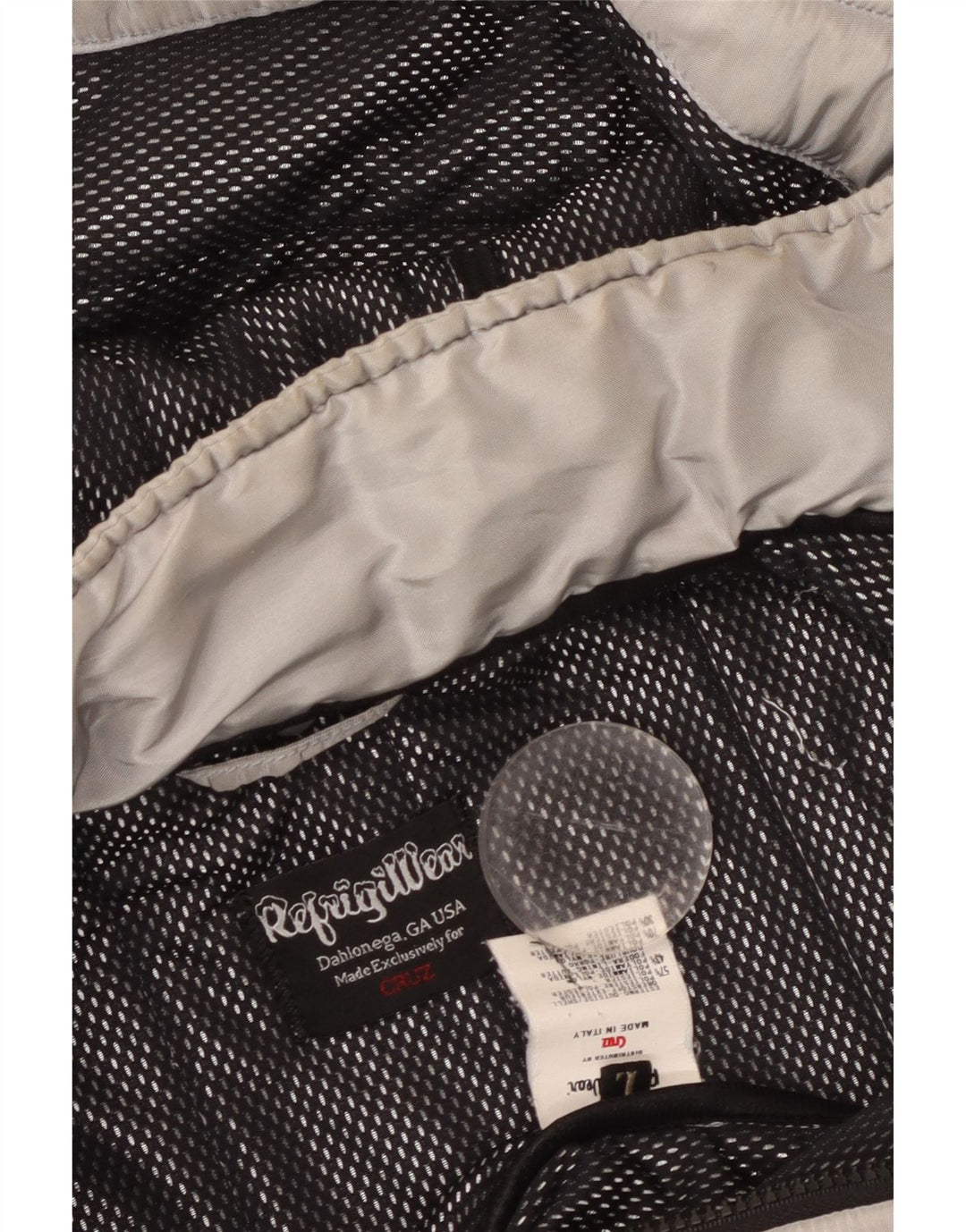 REFRIGIWEAR Giubbotto bomber con cappuccio Cruz da donna UK 14 Large Argento Poliestere