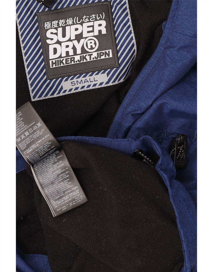 Giacca a vento con cappuccio da uomo Superdry UK 36 Small Poliestere blu navy