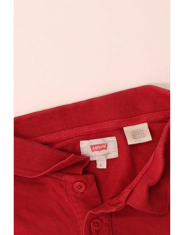 Polo Levi's da uomo grande in cotone rosso