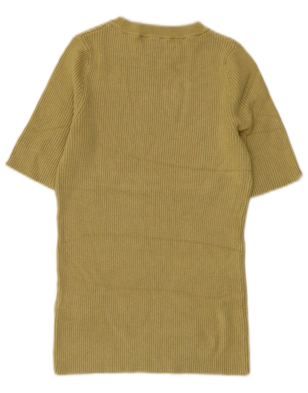 Maglione maglione girocollo corto da donna Marks & Spencer UK 6 XS Cachi