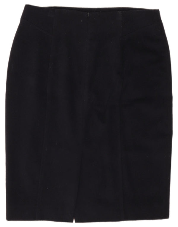 Gonna a tubino da donna Hobbs UK 14 grande W32 lana blu navy