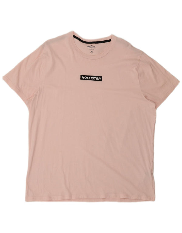 T-shirt da uomo HOLLISTER Top 2XL cotone rosa
