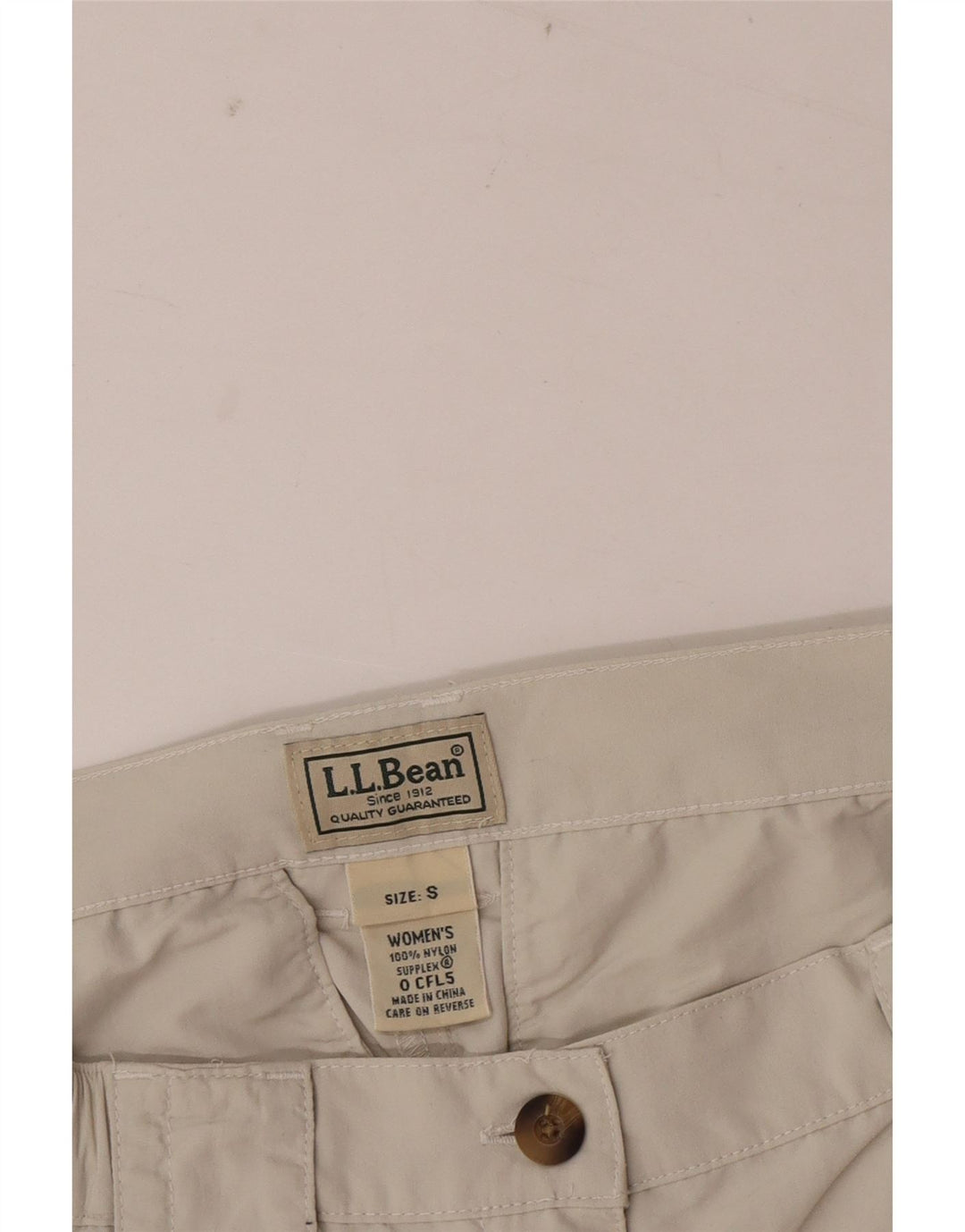 Pantaloncini cargo da donna L.L.Bean piccoli W26 in nylon beige