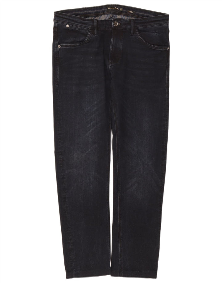 Jeans slim da uomo Massimo Dutti EU 40 Medio W31 L28 Cotone blu navy
