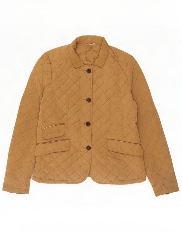 Massimo Dutti Giacca trapuntata da donna UK 14 Large Beige Poliestere