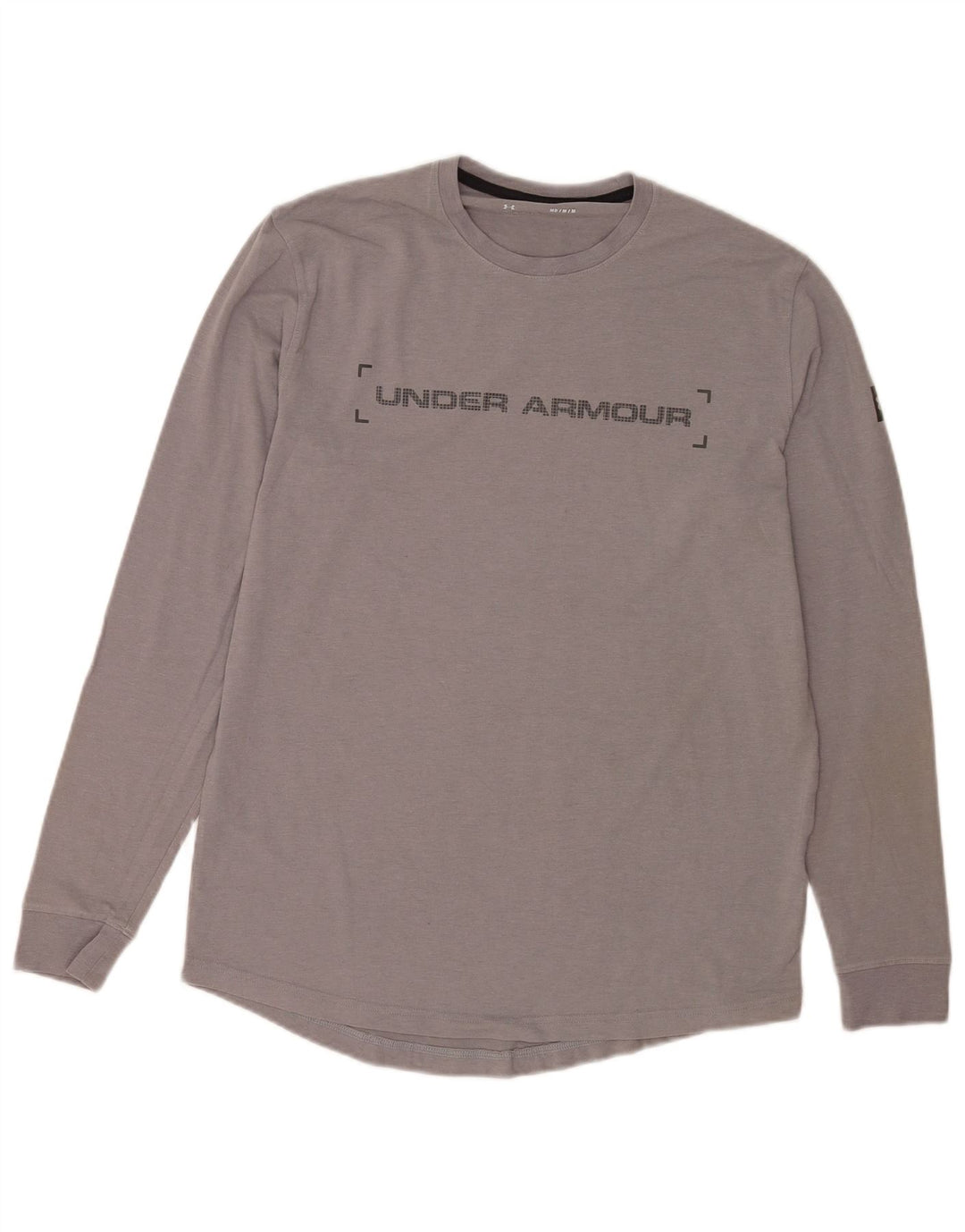 Maglietta grafica da uomo Under Armour a maniche lunghe grigio medio