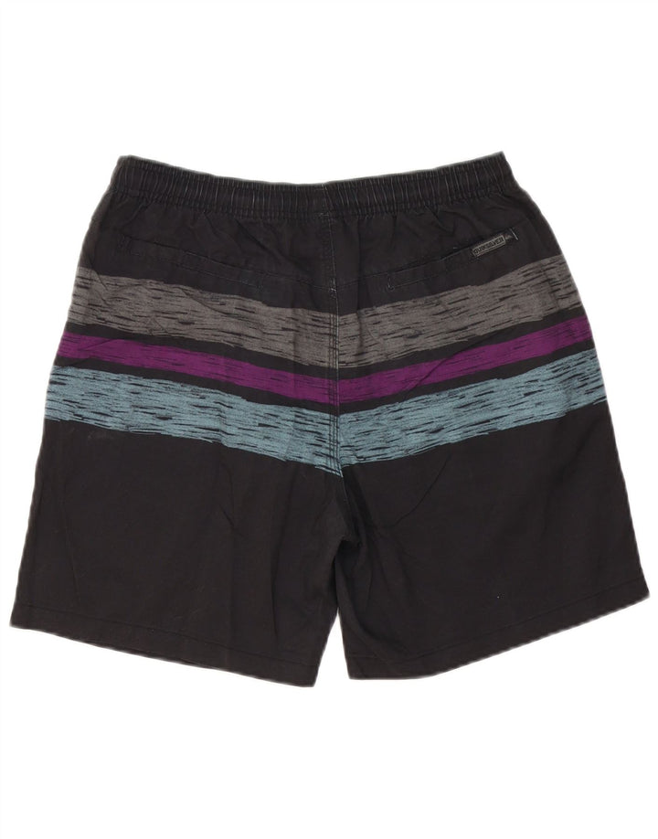 Pantaloncini da bagno da uomo Quiksilver piccoli in poliestere color block nero