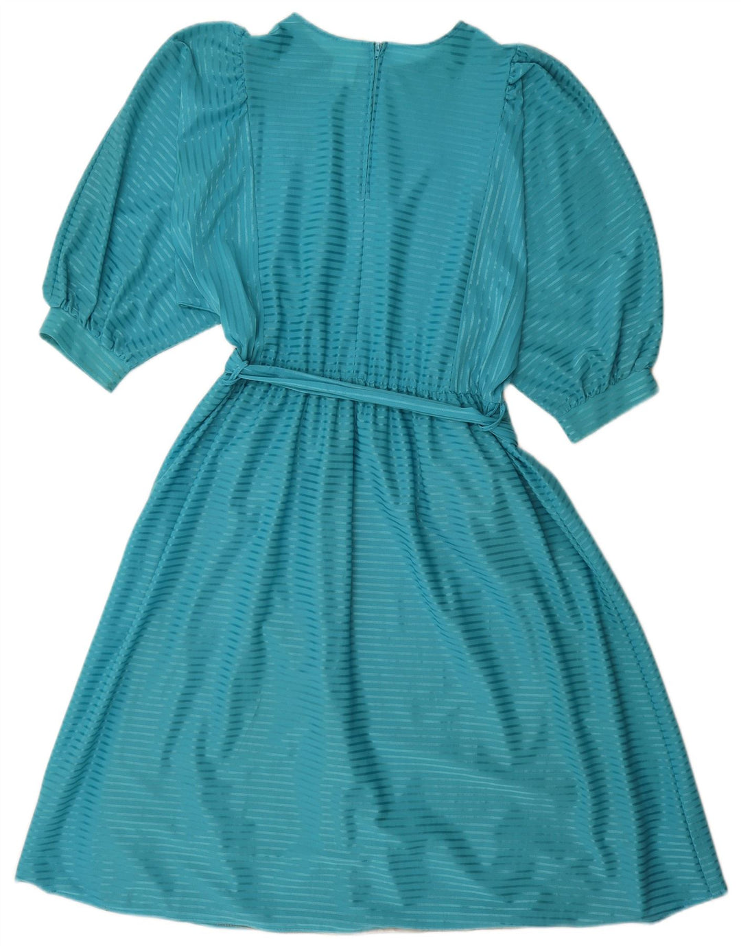 Abito a trapezio da donna vintage EU 38 Poliestere a righe blu medio