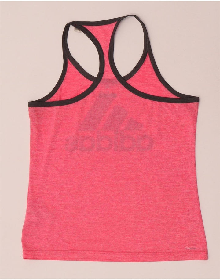 Canottiera grafica Adidas Climacool da donna UK 12/14 Poliestere rosa medio