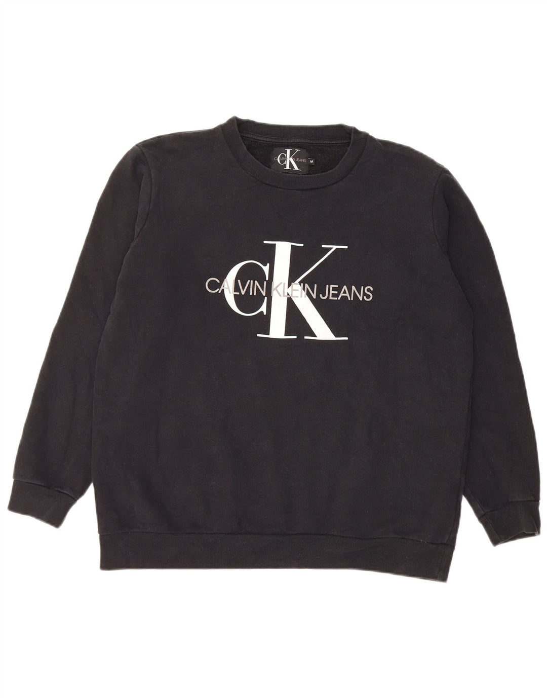 Calvin Klein Jeans Felpa grafica da uomo Maglione medio cotone nero