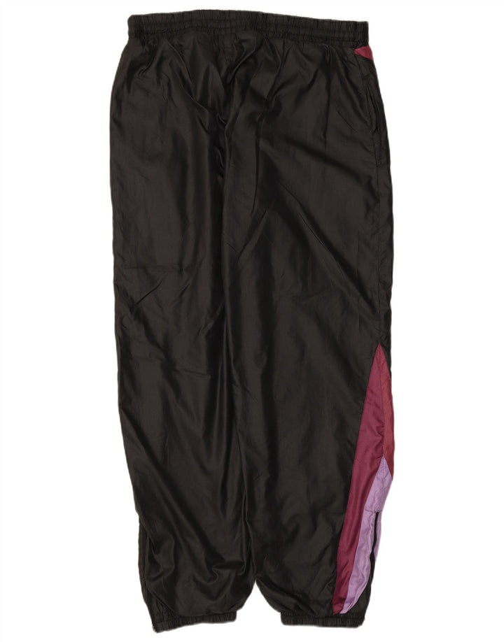 VINTAGE Pantaloni da tuta da uomo Joggers Large Black Colourblock