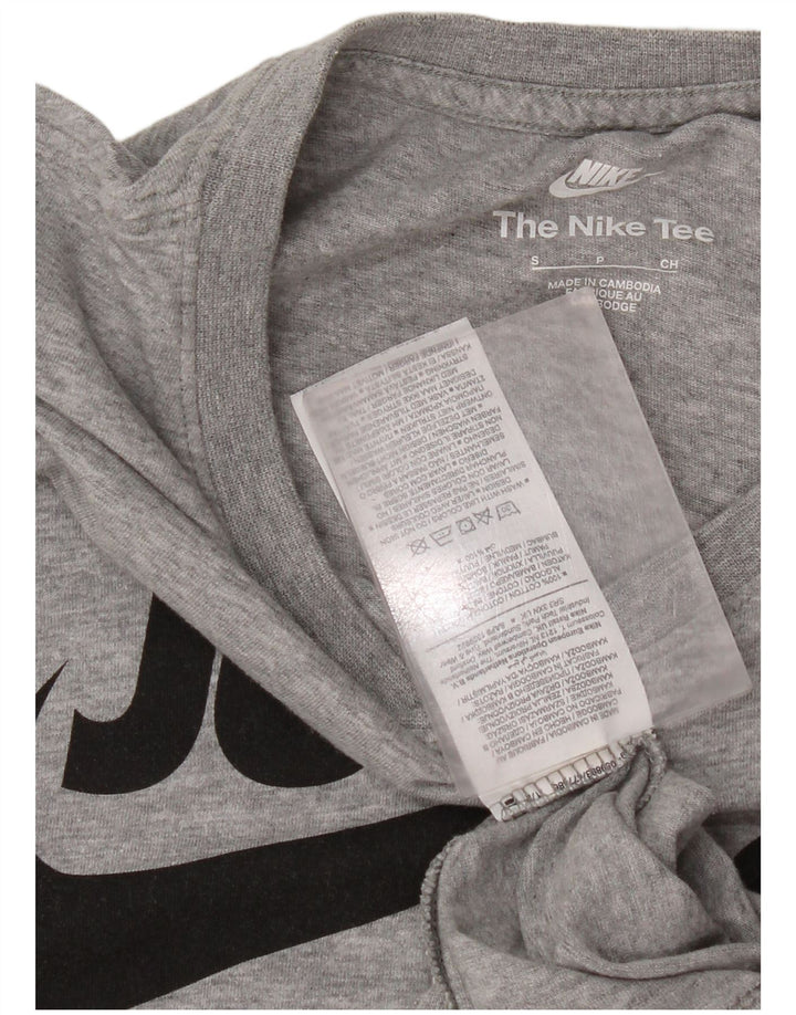 T-shirt grafica da uomo Nike Top in cotone chiazzato grigio piccolo