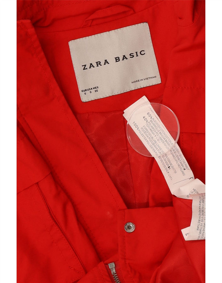 Giacca militare da donna Zara UK 10 piccola rossa in cotone