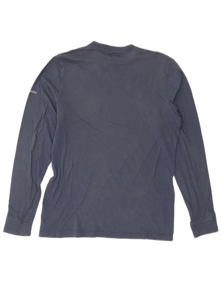 Maglietta grafica da uomo Columbia a maniche lunghe in cotone blu medio