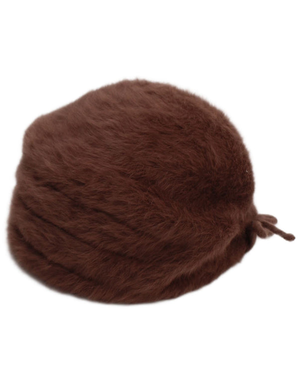 Kangol Womens Faux Fur Beanie Hat Medium Brown