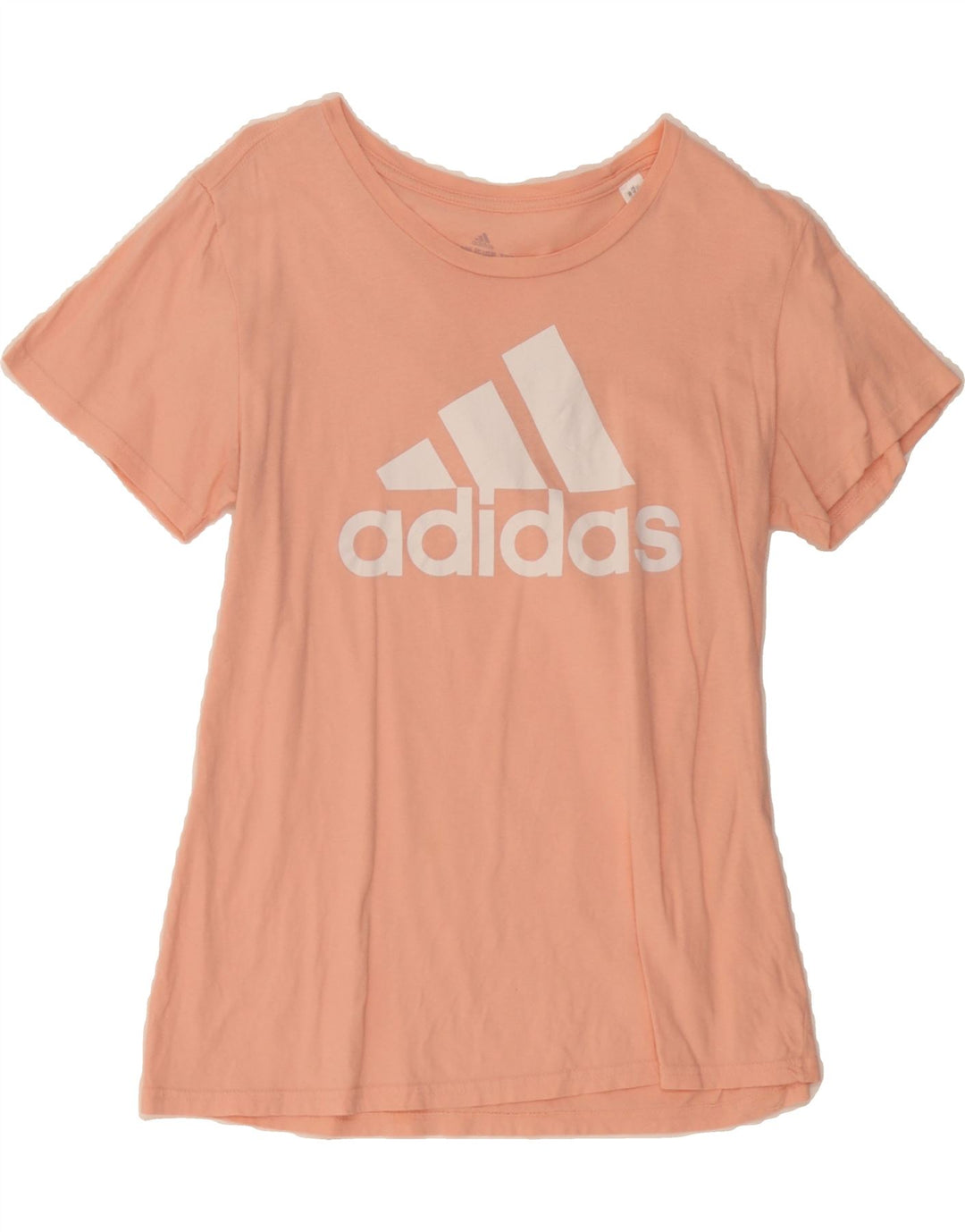 ADIDAS Womens Graphic T-Shirt Top UK 12 Medium Beige Vintage Adidas and Second-Hand Adidas from Messina Hembry 
