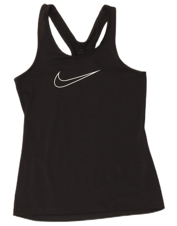 Canotta grafica Nike da donna UK 10 piccola in poliestere nero