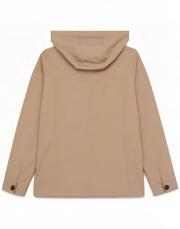 Marks & Spencer Giacca multiuso con cappuccio da donna UK 8 Small Beige Cotton