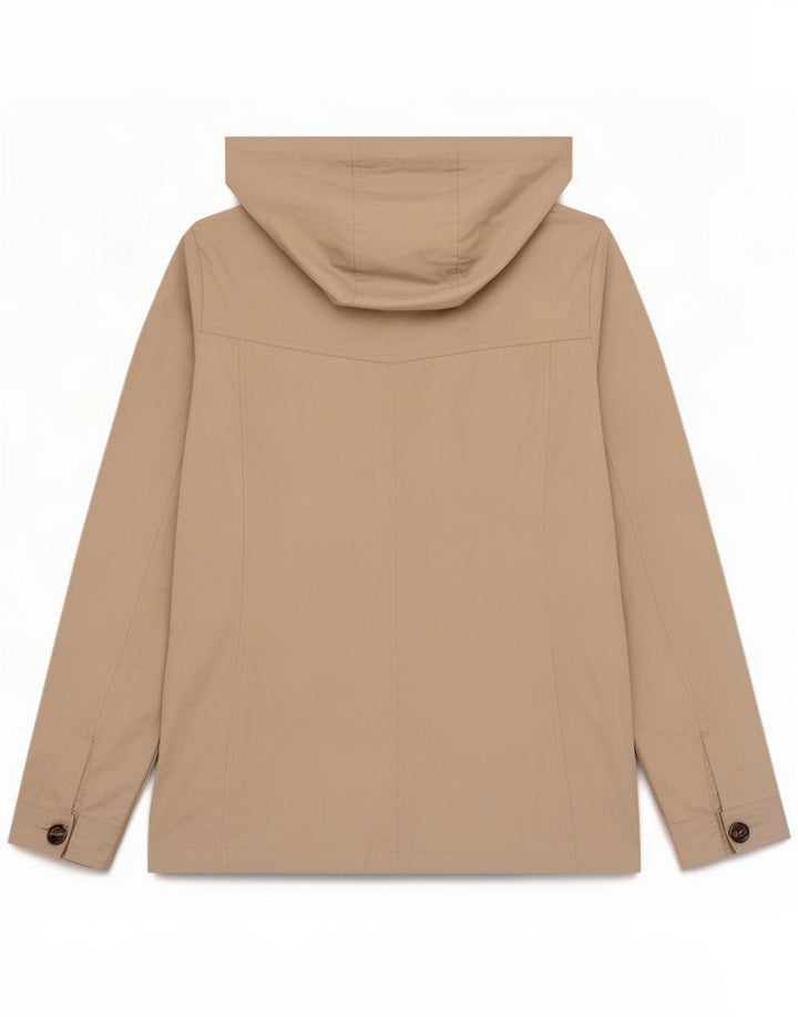 Marks & Spencer Giacca multiuso con cappuccio da donna UK 8 Small Beige Cotton
