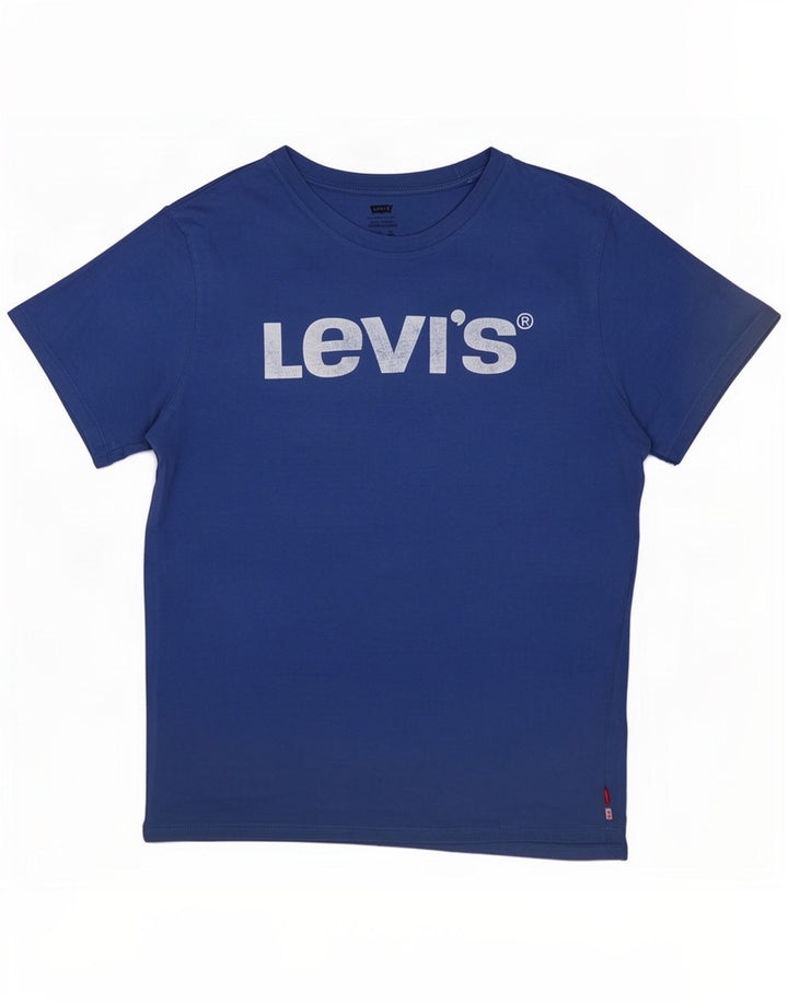 T-shirt grafica da uomo Levi's Top in cotone blu medio
