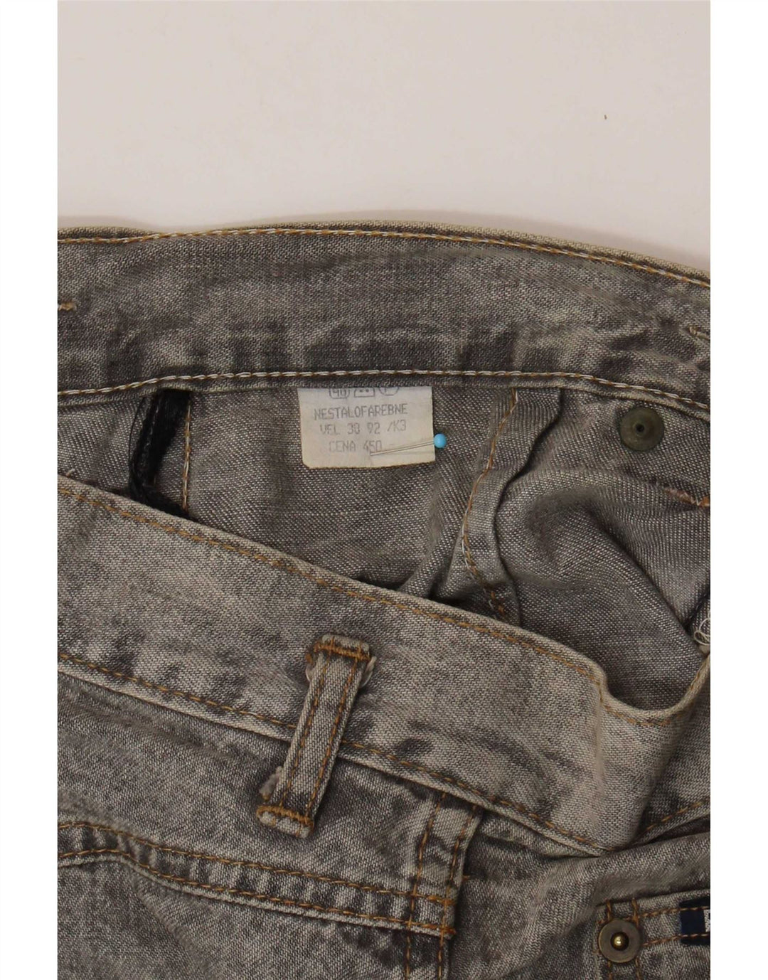 Gonna di jeans vintage da donna W28 grigio medio