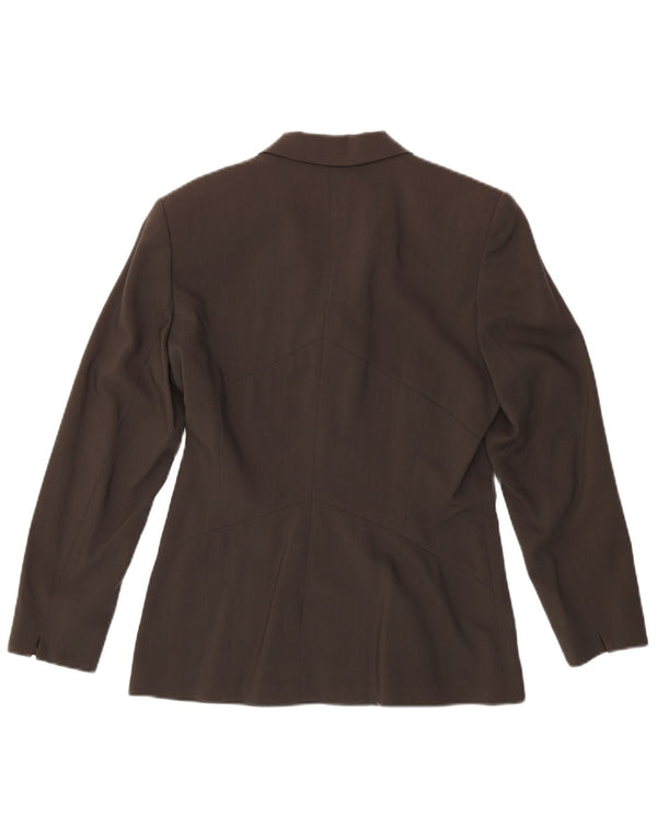 CERRUTI 1881 Womens 3 Button Blazer Jacket IT 42 Medium Brown New Wool