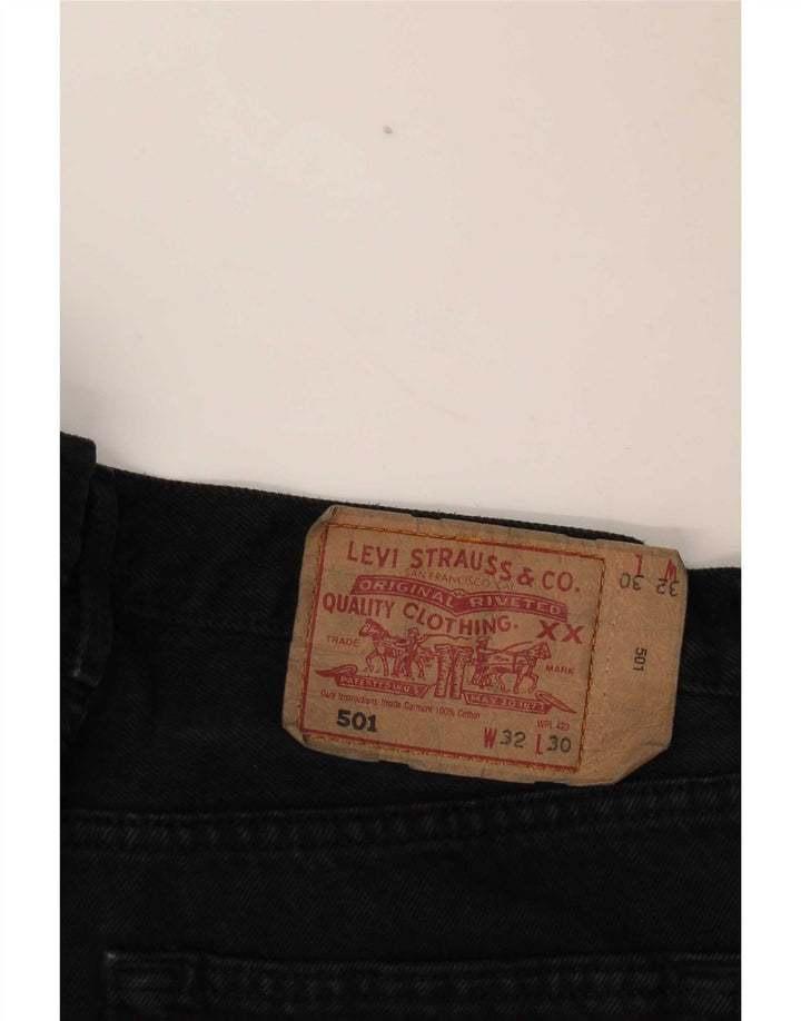 Jeans dritti Levi's 501 da donna W32 L30 cotone nero