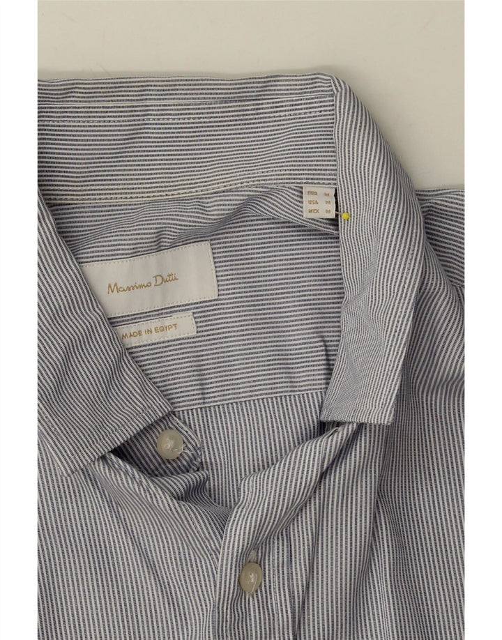 MASSIMO DUTTI Mens Shirt Medium Blue Pinstripe Cotton Vintage Massimo Dutti and Second-Hand Massimo Dutti from Messina Hembry 